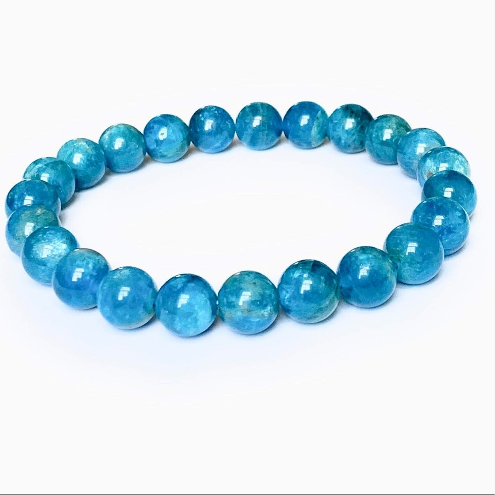 Light Blue Apatite Beaded Bracelet